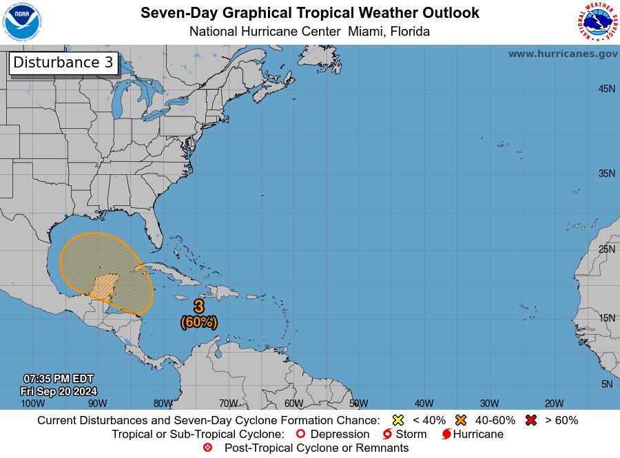 Se incrementa a 60% la probabilidad de formación ciclónica en la zona del Caribe y Golfo de México.

Atentos