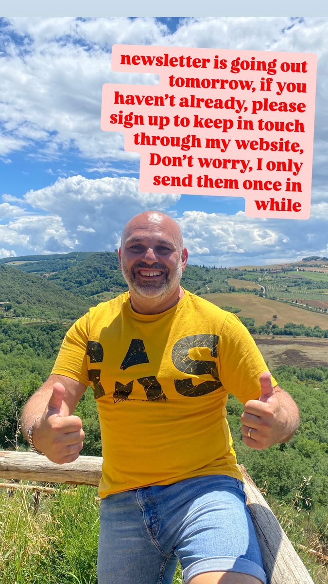 You can sign up to my newsletter at massimobruno.com
