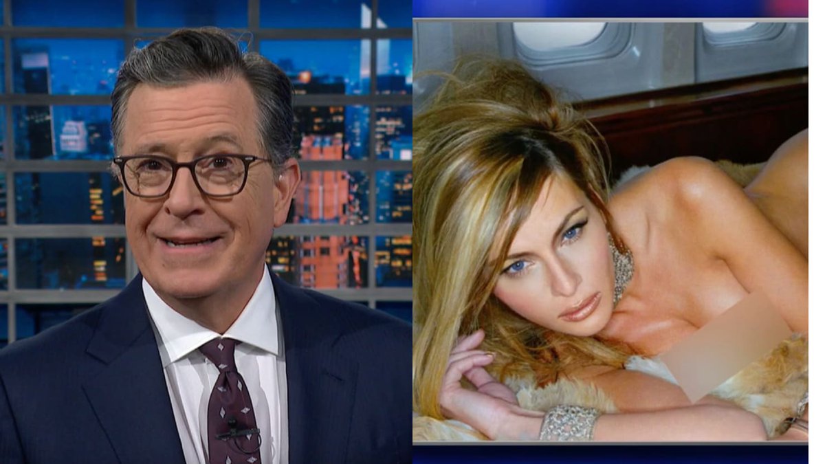 Yikes!  Couldn't believe what Colbert said about Melania on his show last night. Kinda harsh, don't ya think?  Maybe a little too much poking fun?