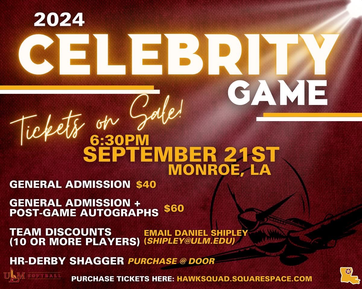 GAME DAY ON THE BAYOU! Come hangout with us tonight and enjoy this action-packed event!! 

WALK UP TICKETS AVAILABLE!

Doors open at 5:15pm!
🎟️Purchase tickets using the link below ⬇️ 
hawksquad.squarespace.com