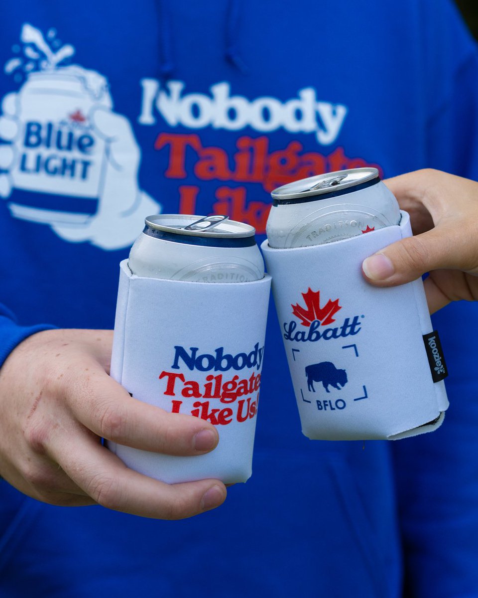 thebflostore's tweet photo. Dropped just in time for the Monday night tailgate: NEW Royal Labatt hoodie and the restock of The BFLO Tailgate Collection is rolling out! 🏈

Shop the @labatt "Nobody Tailgates Like Us!" hoodie in-store and online! 🍻

#BFLO #TailgateCollection #Labatt #NobodyTailgatesLikeUs https://t.co/BmALs0YYXT