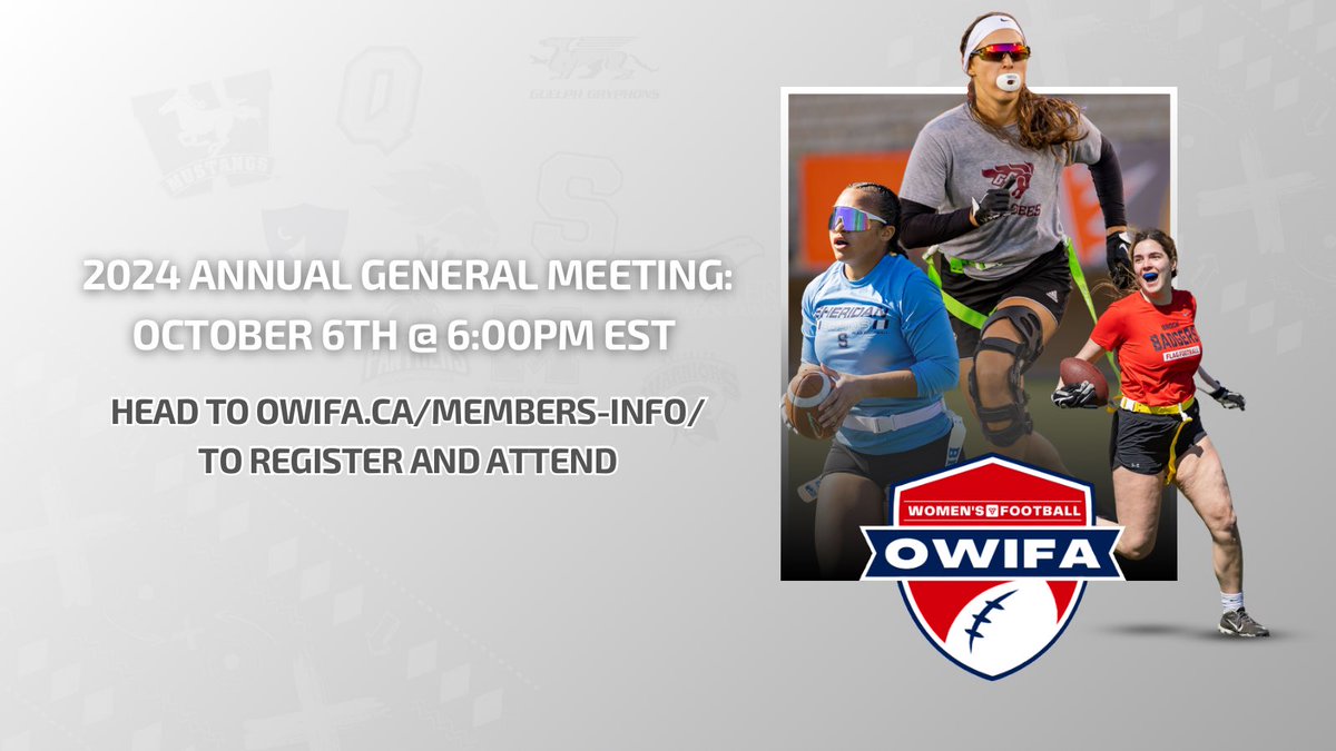 Our 2024 Annual General Meeting will commence on October 6th at 6:00pm EST. Please find all details about how to register and attend on owifa.ca/members-info/