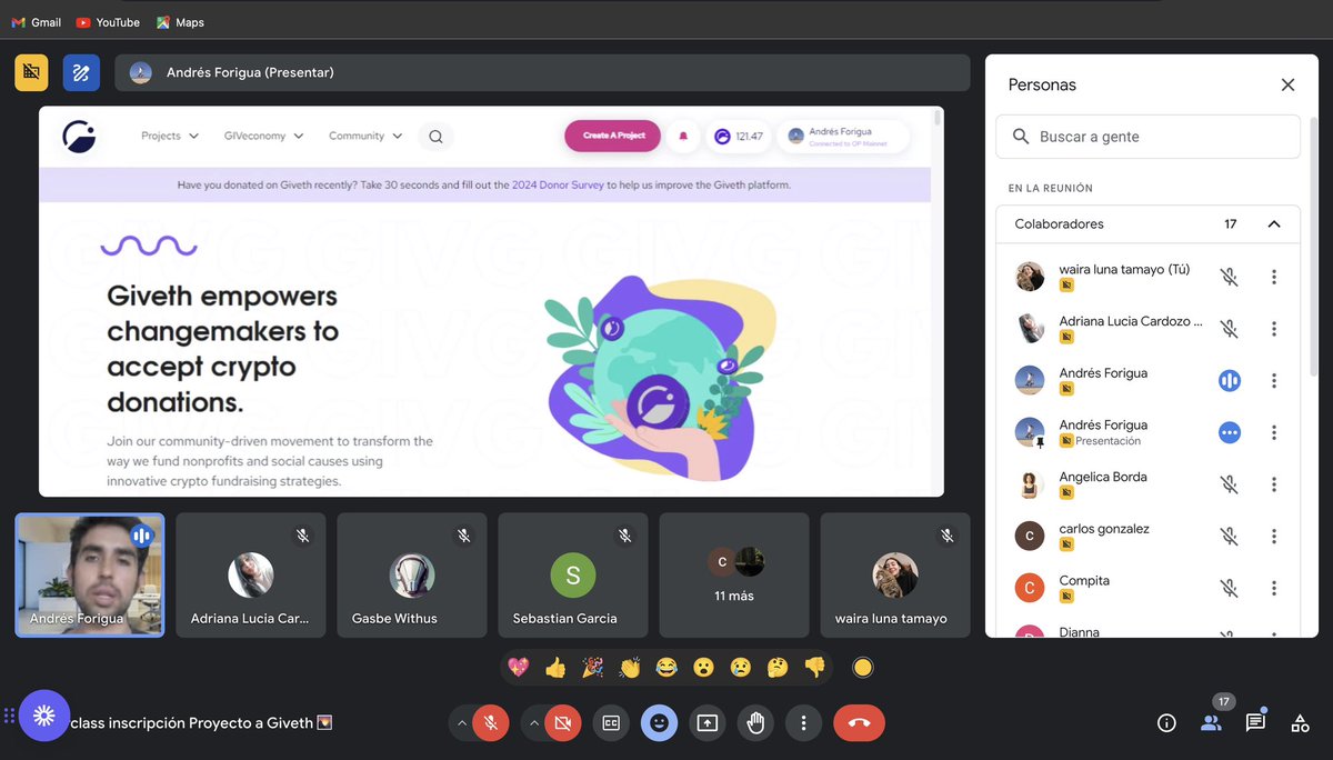 ¡Gracias a toda la comunidad de ReFi que se conectó a nuestra masterclass sobre <a href="/Giveth/">Giveth</a> 🙌🌱 

Gracias a todos por su participación, ¡Nos vemos en la próxima masterclass! 🌿👾
