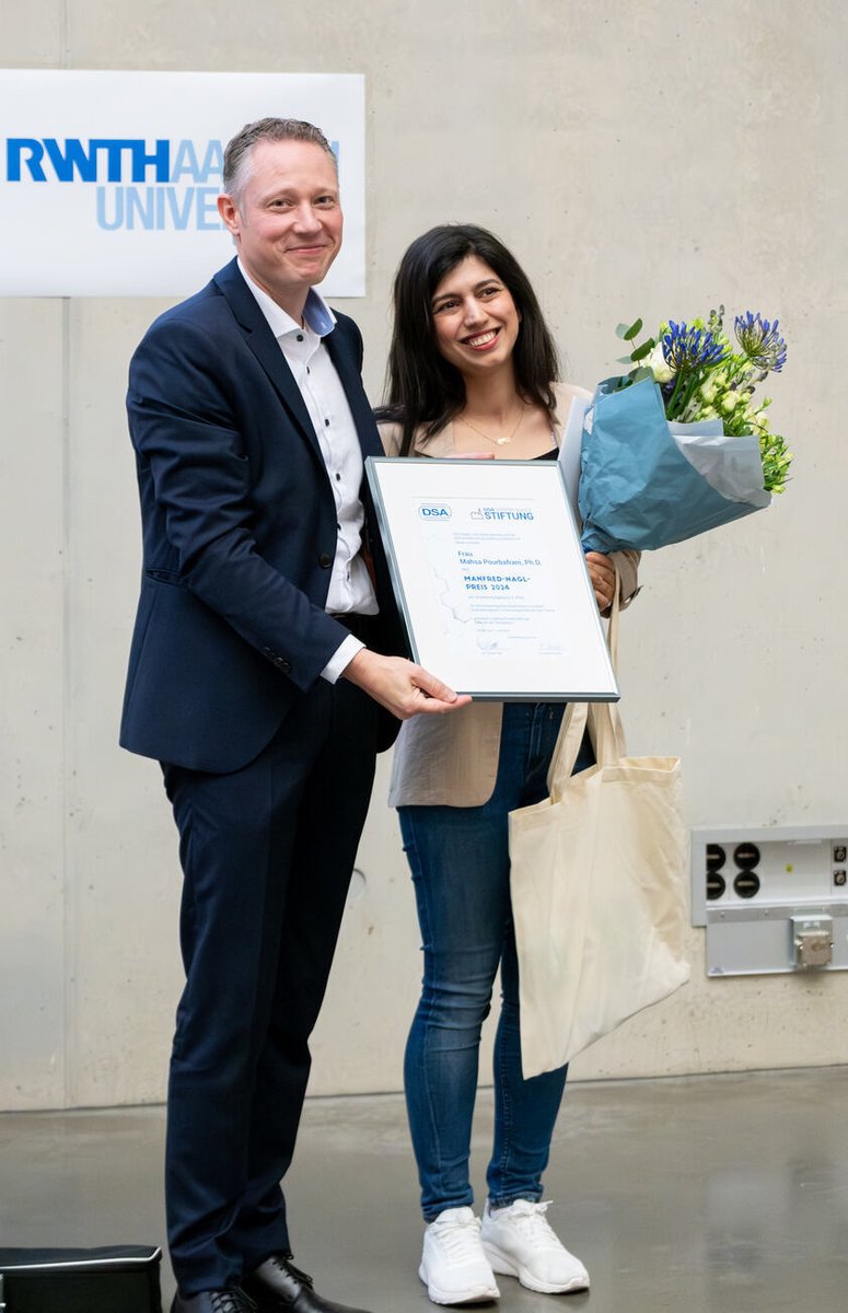 Dr. Mahsa Pourbafrani wins second place in the Manfred Nagl Prize 2024 with her thesis "Forward-Looking #ProcessMining: Data-Driven #Simulation". 
The Nagl awards selects excellent PhD theses with high potential for the foundation of #startups and industrial initiatives!