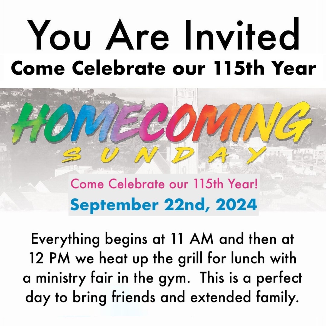 HollywoodUMC's tweet photo. Are you coming to Homecoming this Sunday? This is our BIG fall kick-off with a BBQ and a ministry fair in the gym. Everything begins at 11AM! #Homecoming #Celebration #BacktoChurch #Autumn #MeetNewFriends #Inclusivechurch #affirmingchurch #churchfamily #AllAreWelcome https://t.co/NtKDCn4dXH