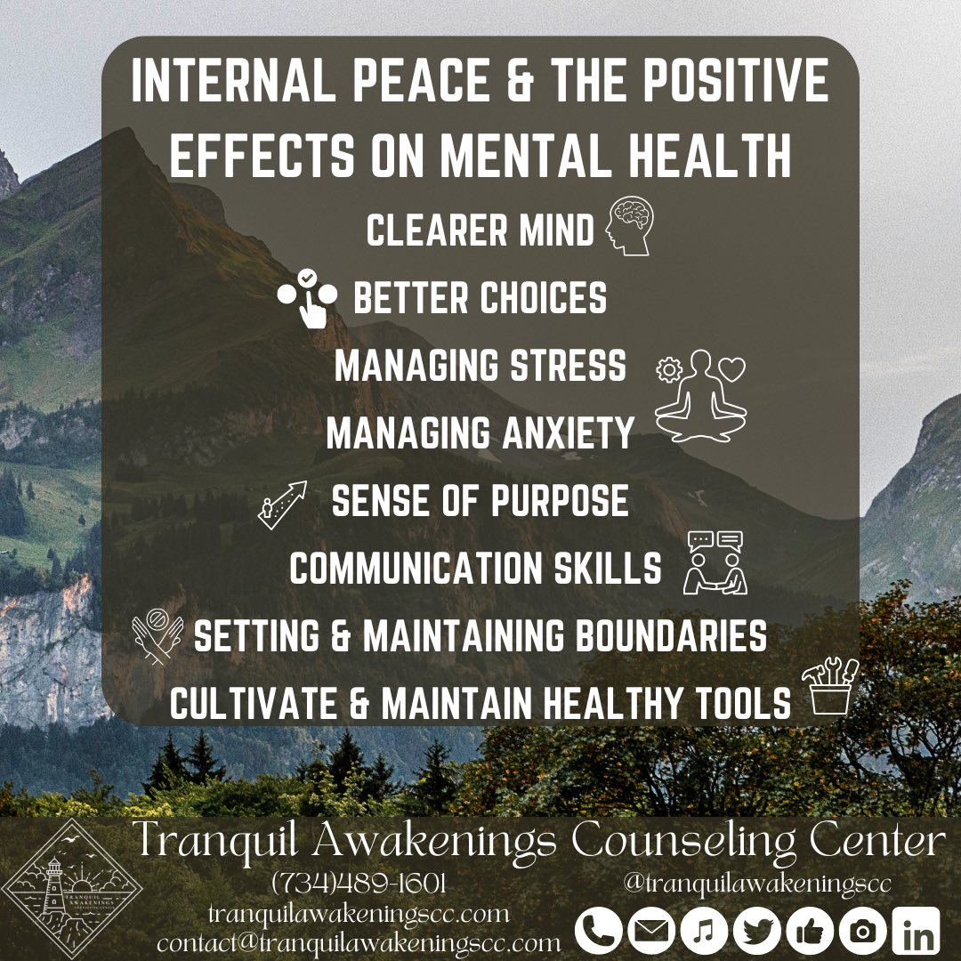 Tranquilawaken's tweet image. Peace is an essential part of ones acceptance and  personal wellness journey. As we reflect on the positive aspects and the ways to achieve internal peace we ask our audience to reflect #mentalhealth #internalpeace #peace #wellness