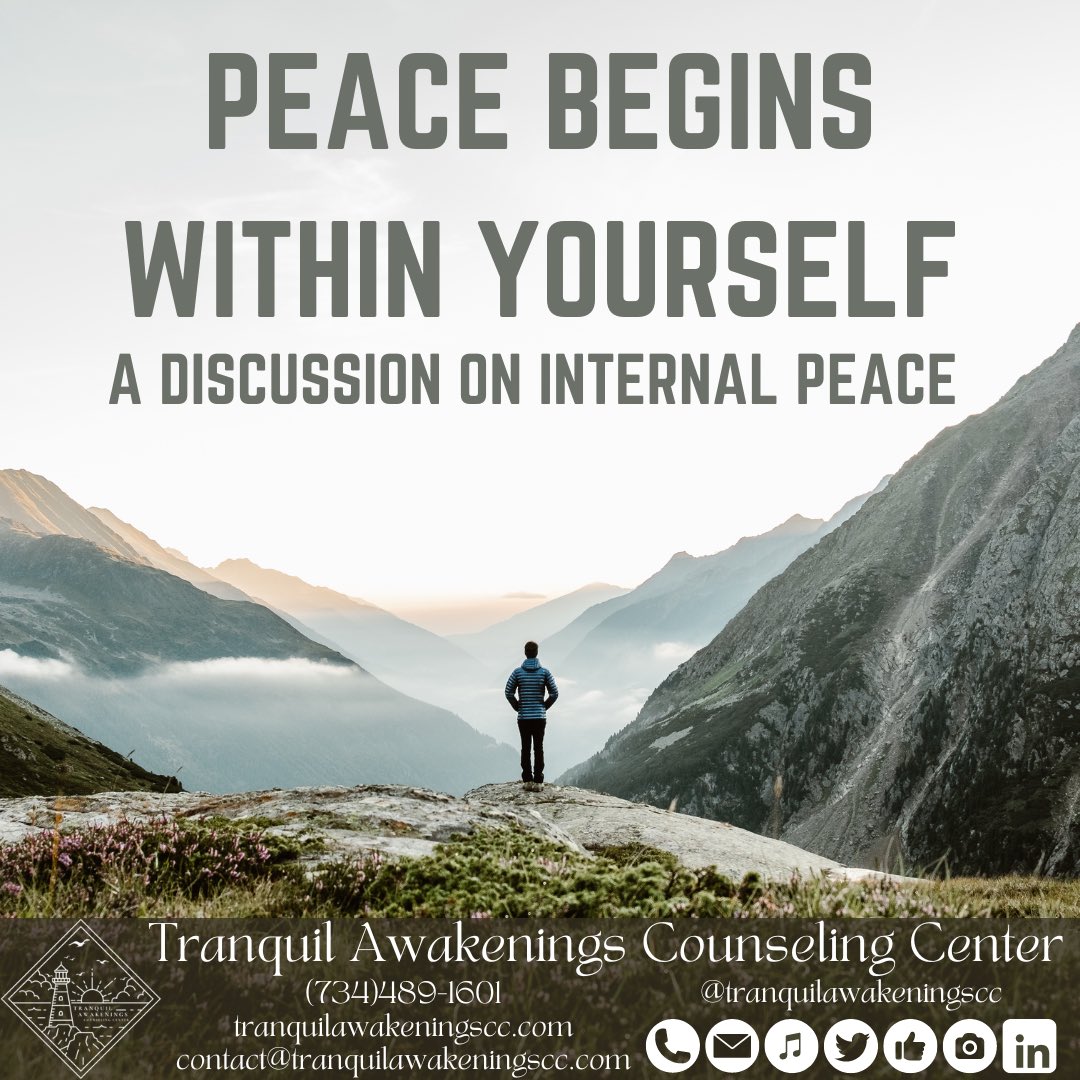 Tranquilawaken's tweet image. Peace is an essential part of ones acceptance and  personal wellness journey. As we reflect on the positive aspects and the ways to achieve internal peace we ask our audience to reflect #mentalhealth #internalpeace #peace #wellness