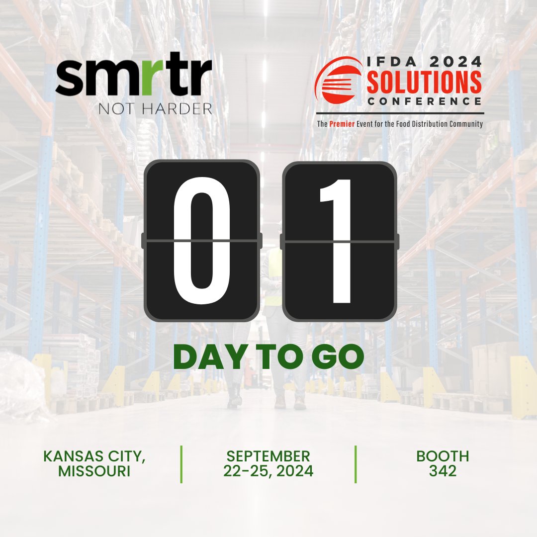 smrtrcms's tweet image. The countdown is almost over—just 1 day to go! 🚀

Join SMRTR at IFDA 2024 in Kansas City from September 22-25!

Visit us at Booth 342.

Plus, don’t miss your chance to win a brand-new Apple iPad (10th Gen)!🎁

#IFDA2024 #SMRTR #kansascity #foodsafety #IFDA