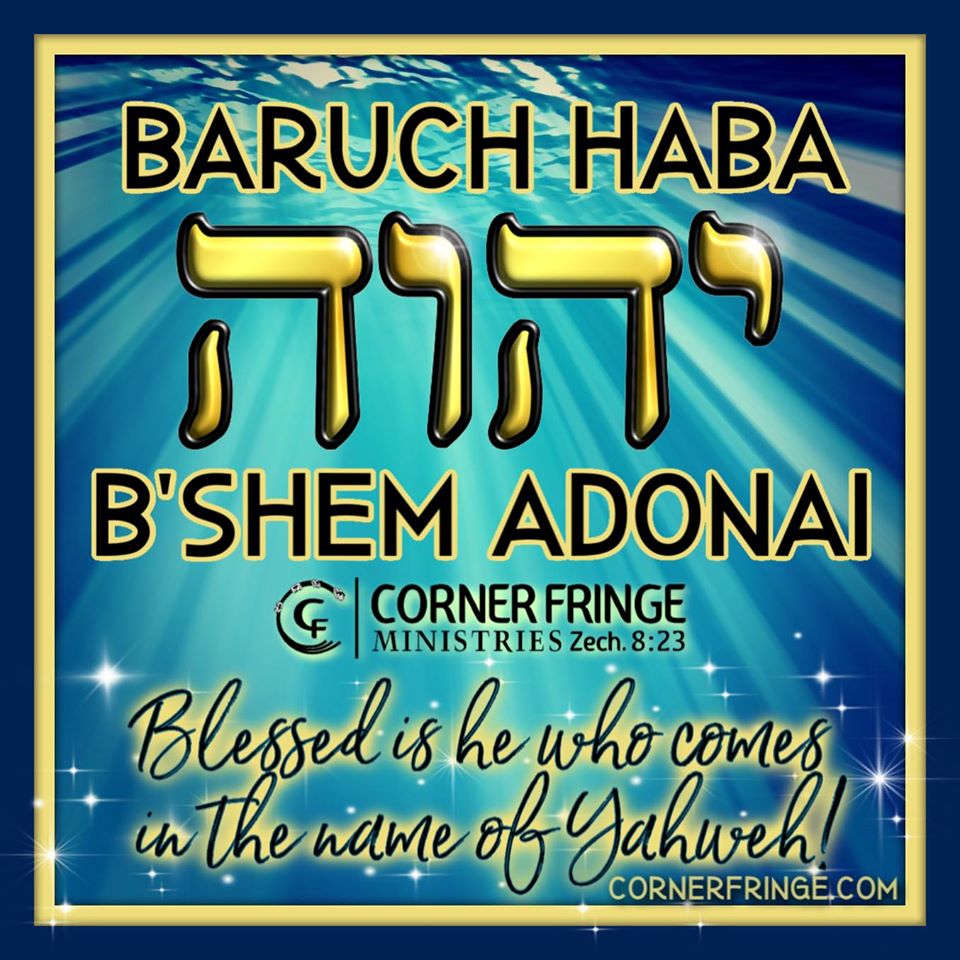 CornerFringe's tweet photo. Bless the LORD, Oh my soul... Shabbat shalom!
Live stream begins at 11:00 AM CT: https://t.co/T6e4HcT01R
#cornerfringe #adonai #blessedishe #yahweh #shabbatshalom #eternallife https://t.co/vBwp84Vmim