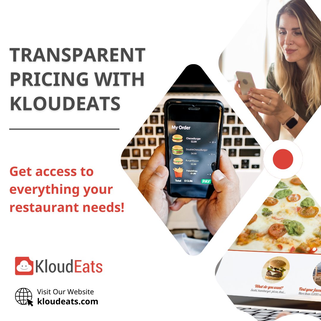 kloudeats's tweet image. Why settle for high platform fees when you can enjoy transparent pricing with KloudEats? Offer commission free orders to your hungry customers.

#RestaurantSuccess #OnlineOrderingSolutions #POSIntegrations #FlexiblePayouts #FreeWebsiteForRestaurants #RestaurantTech  #KloudEats