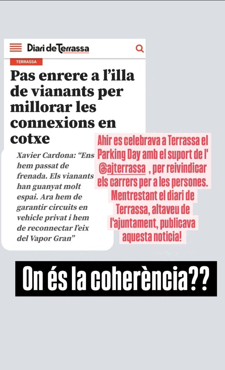 No volem fer marxes enrere a construir una ciutat més saludable i habitable.

#Terrassa