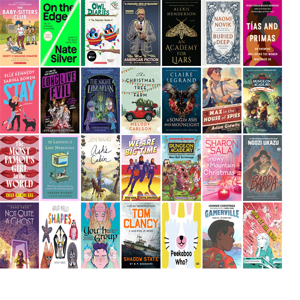 EWMLibrary's tweet photo. This week the Easthampton Public Library has 70 new books and one new movie.  New items include Kristy and the Walking Disaster, On the Edge, The Owlympic Games, American Fiction, An Academy for Liars, Buried Deep and Other Stories, and Tφas and Primas. https://t.co/y07EC5yRsc https://t.co/odkLtEsksu