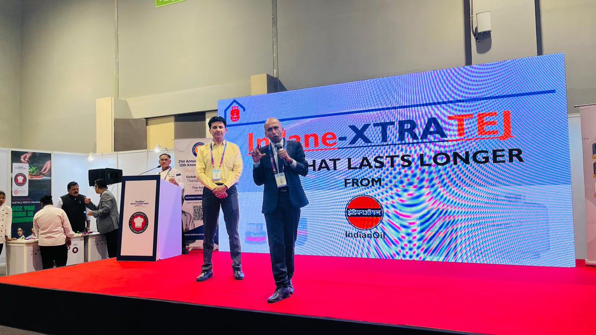 DelhiIocl's tweet photo. Delhi IDO shines at World Food India's Incredible Chef Challenge! Showcased our commercial range, including XtraTej, Chhotu, Chhotu Master &amp; NFR products at Bharat Mandapam. It boosted brand visibility, fostered industry connections and attracted chefs, caterers, hoteliers etc. https://t.co/busiJs3BoB
