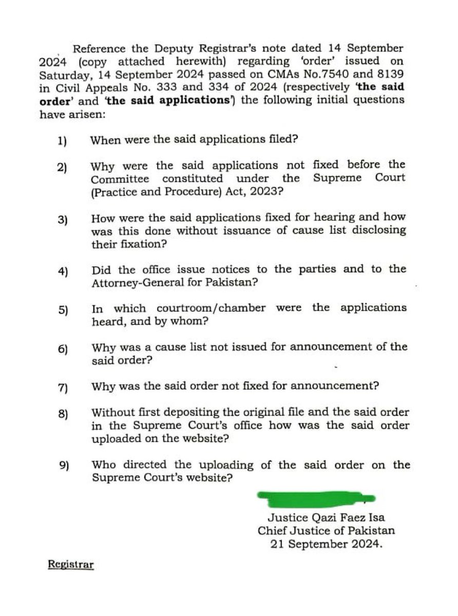 لو جی سپریم کورٹ میں نواں کٹا کھل گیا۔ مگر قاضی صاحب کے ان سوالوں کا جواب خاصہ دلچسپ ہوگا۔