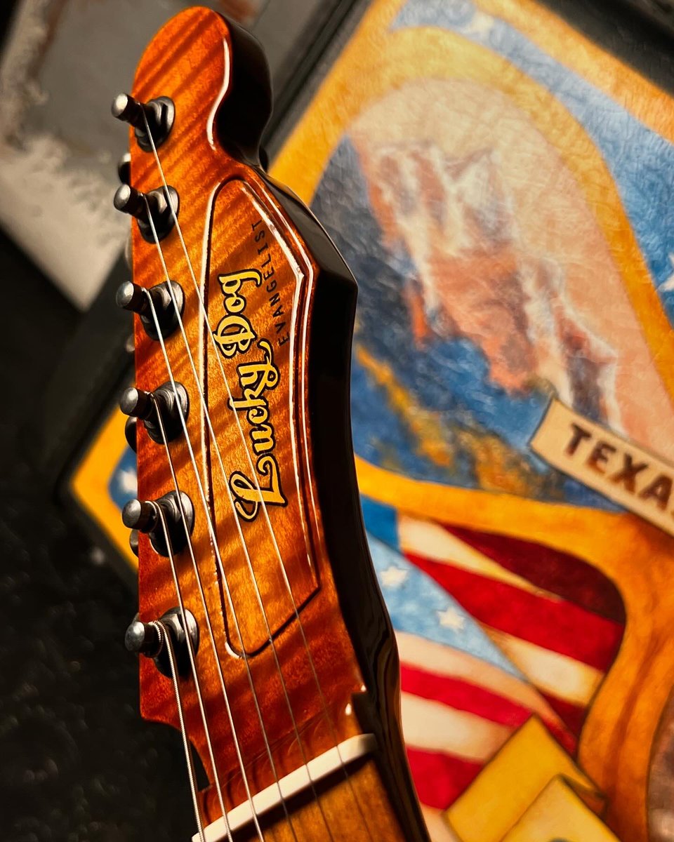 Available!   Lucky Dog Evangelist butterscotch relic.  Message us if interested #luckydogguitars #guitar #guitars #hamster #DoItLikeThat