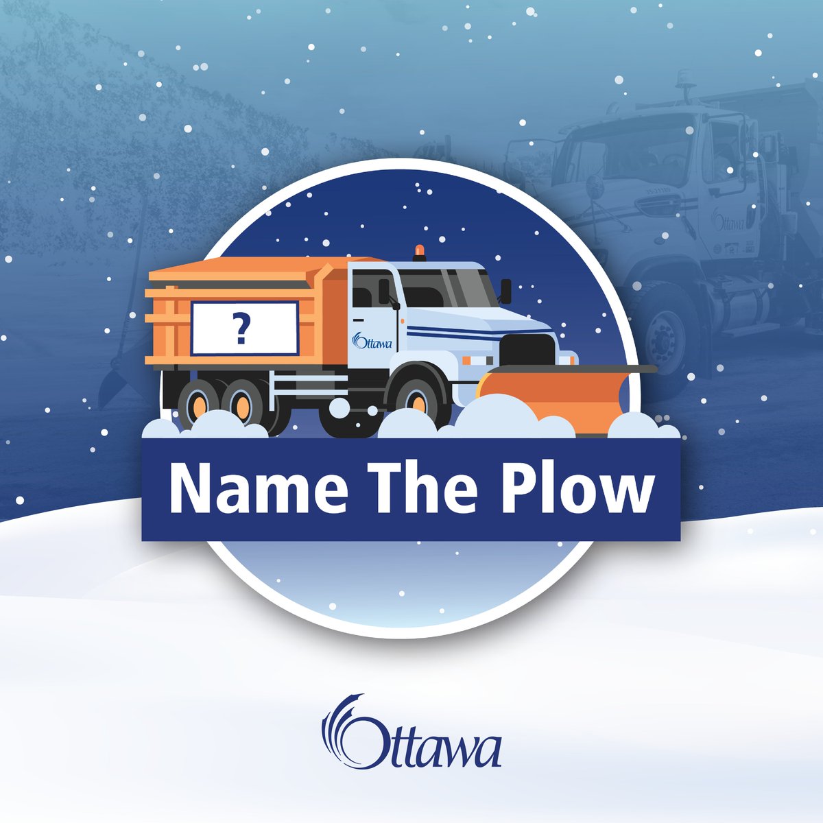 Time to get creative, #OttCity!
Submissions for the Name the Plow campaign are open until September 30.
Visit: bit.ly/3MFrzMI to submit your name and learn some plow safety tips.
Remember, only names submitted through Engage Ottawa will be accepted.