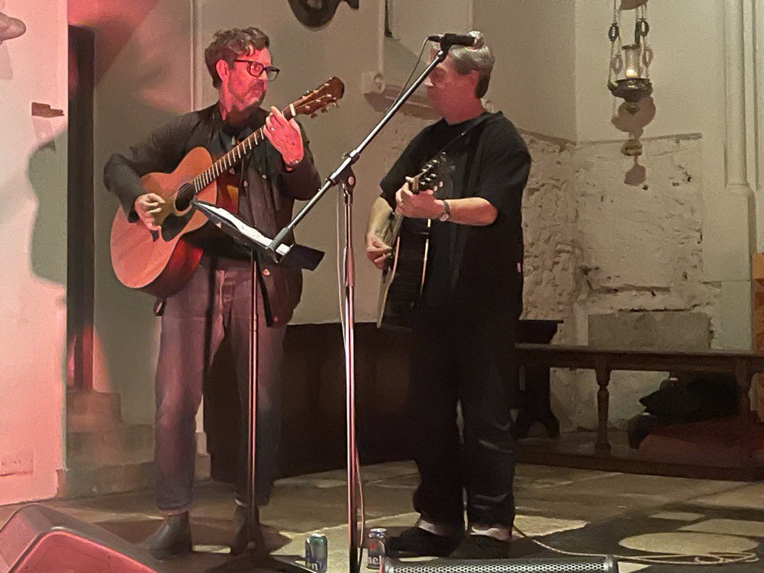 Last night our <a href="/wilkinsonpete/">Pete Wilkinson</a> joined <a href="/michaelheadtreb/">Michael Head Official</a> at St Pancras Old Church for a great version of Mick’s track  ‘Merry-Go-Round’ 🎶
