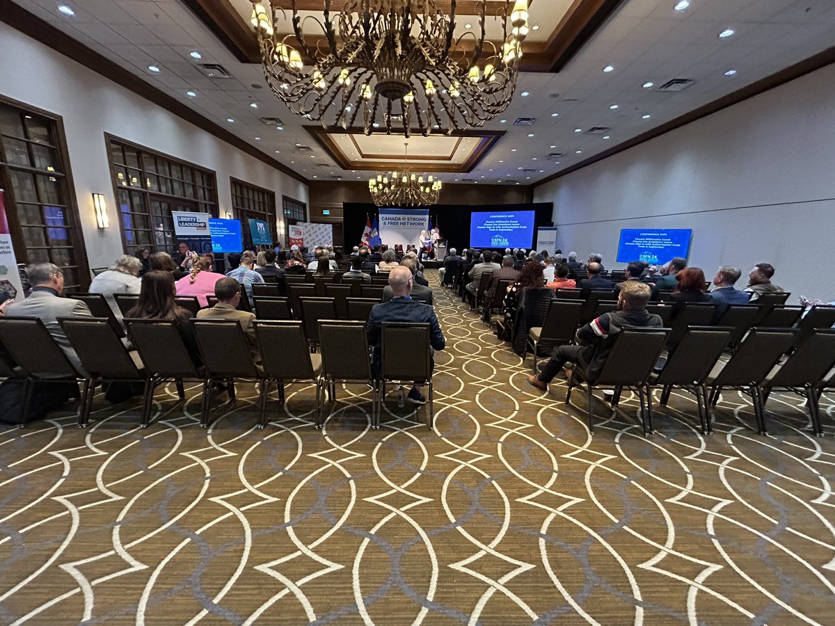 IsaacLamoureux's tweet image. Canada Strong and Free Network getting underway in Red Deer this morning #CSFN @TrueNorthCentre