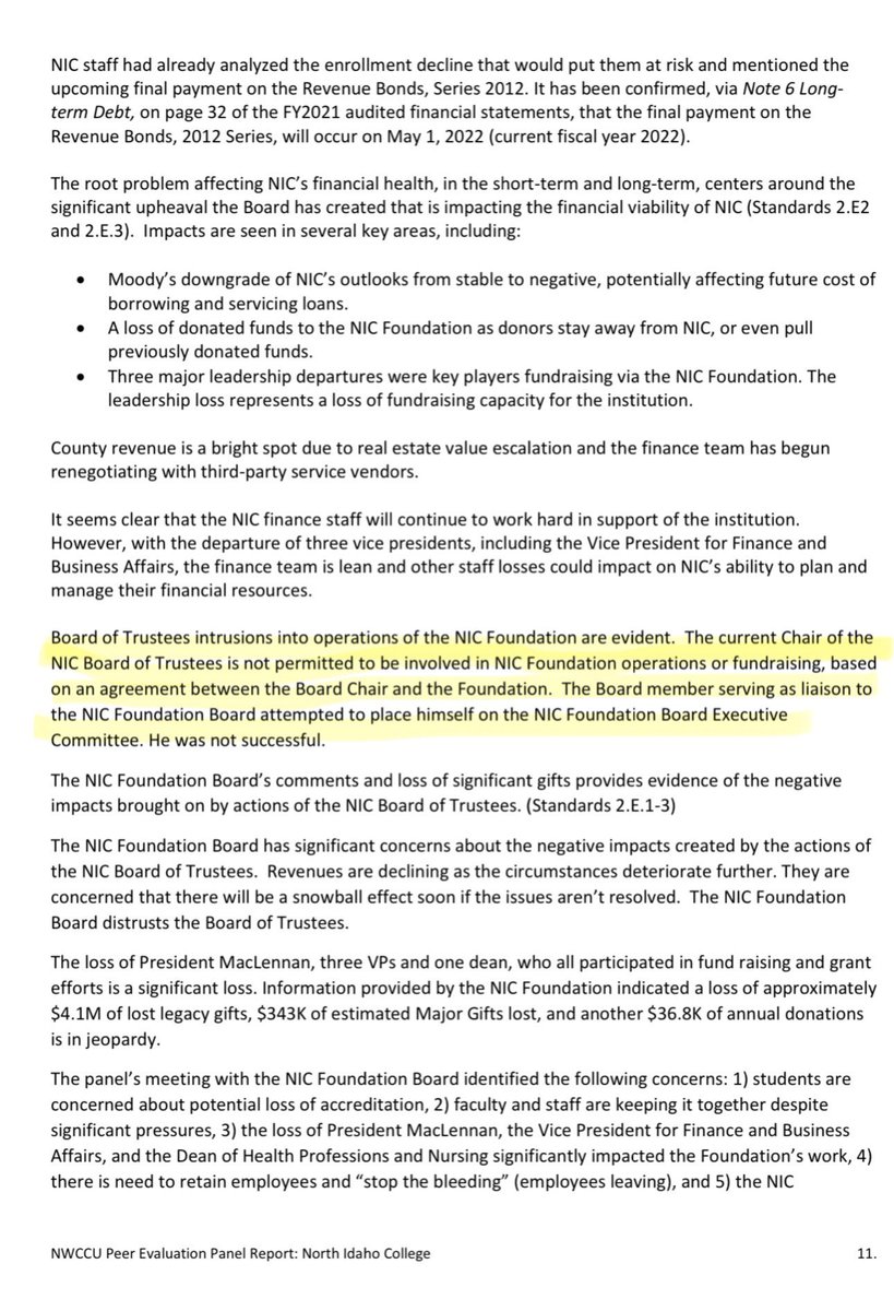 ChristaHazel's tweet photo. Show us, Brent? Don’t tell us. Please cite the DEI requirement you say is in the accreditation documents? @NorthIdaho is in trouble because of bad board behavior, not “DEI.”
👉🏼’Rated/Vetted’ McKenzie wasted million$ in frivolous lawsuits, 2 Presidents & hidden agendas. #savenic https://t.co/zwG1asuBxU
