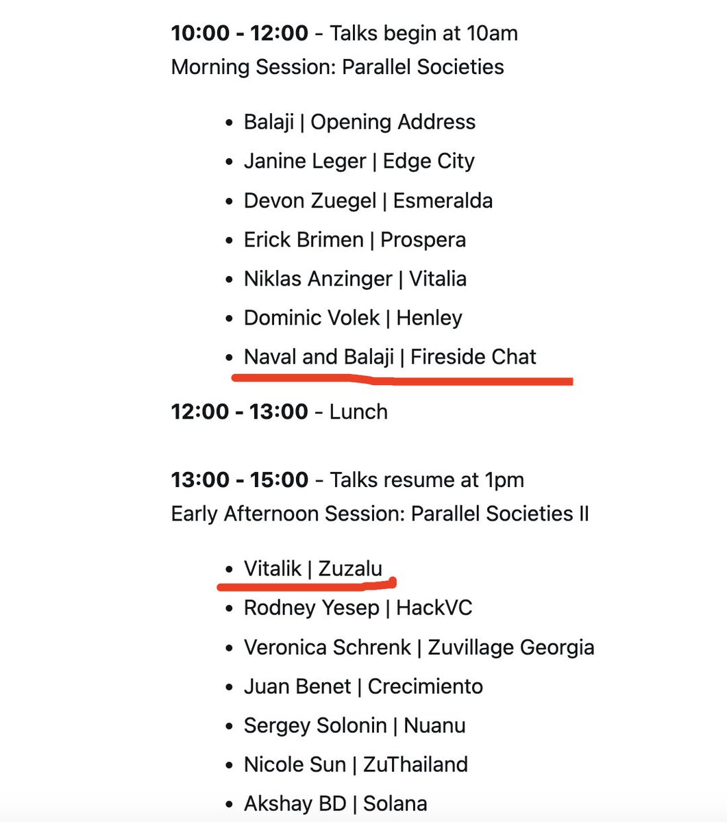 starzq's tweet image. 明天的 Network State Conference 的日程出来了，感觉是一个超级个体聚会

现场可以见到 @naval , @VitalikButerin ,  @brian_armstrong ,  @levelsio , @dwr 还有组织方 @balajis 和 @bryan_johnson …票价值回来了哈哈

推友们如果有感兴趣的问题也可以留在下面，看看有没有机会提问🫡