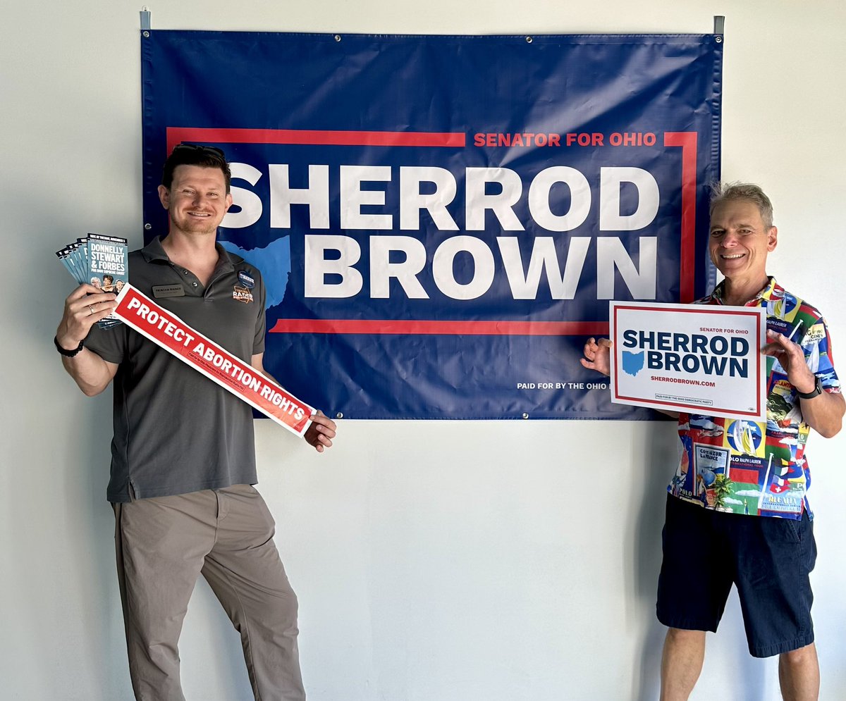 Out knocking doors for <a href="/SherrodBrown/">Sherrod Brown</a> <a href="/Donnelly4Ohio/">Justice Michael P. Donnelly</a>, Justice Steward, Judge Forbes for Supreme Court &amp; myself. We need to win on 11/5 to protect democracy &amp; abortion rights in Ohio!! #Election2024