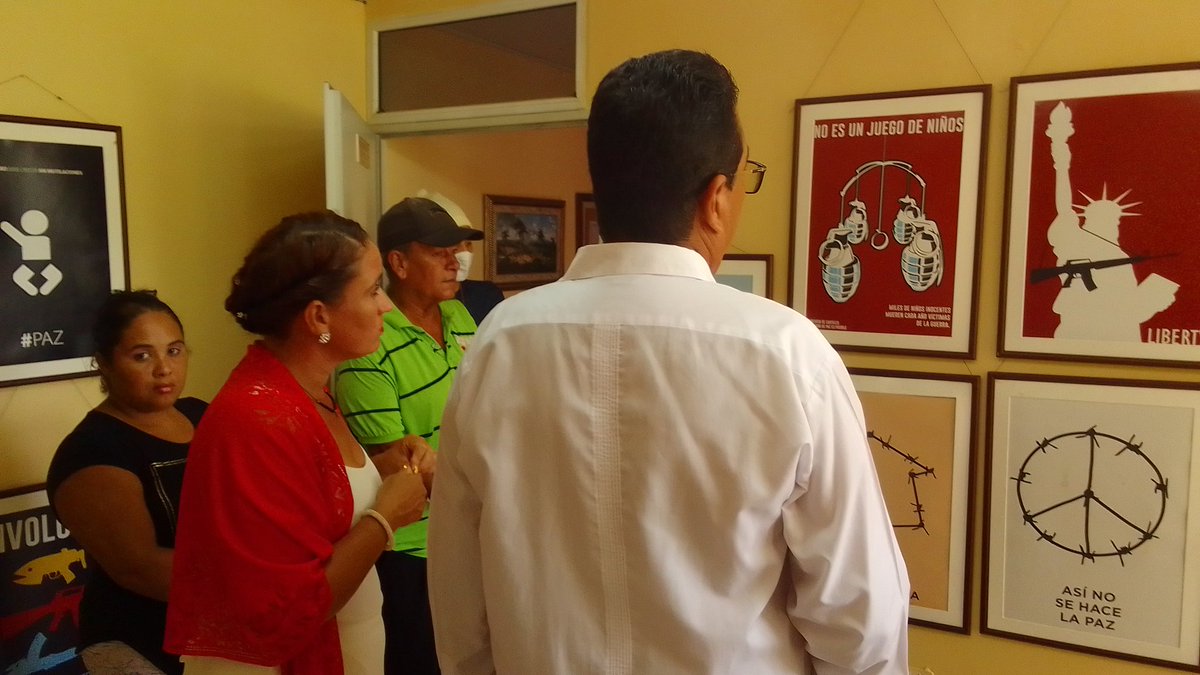 CMNLCiudadMN's tweet photo. En colaboración entre la #ACCSGranma y el #ICAP quedó  inaugurada hoy La exposición Adiós a las armas,  en la sede del @icapgranma en #Bayamo #ProvinciaGranma 
#CubaPorLaPaz https://t.co/R8ovhIyT9Q