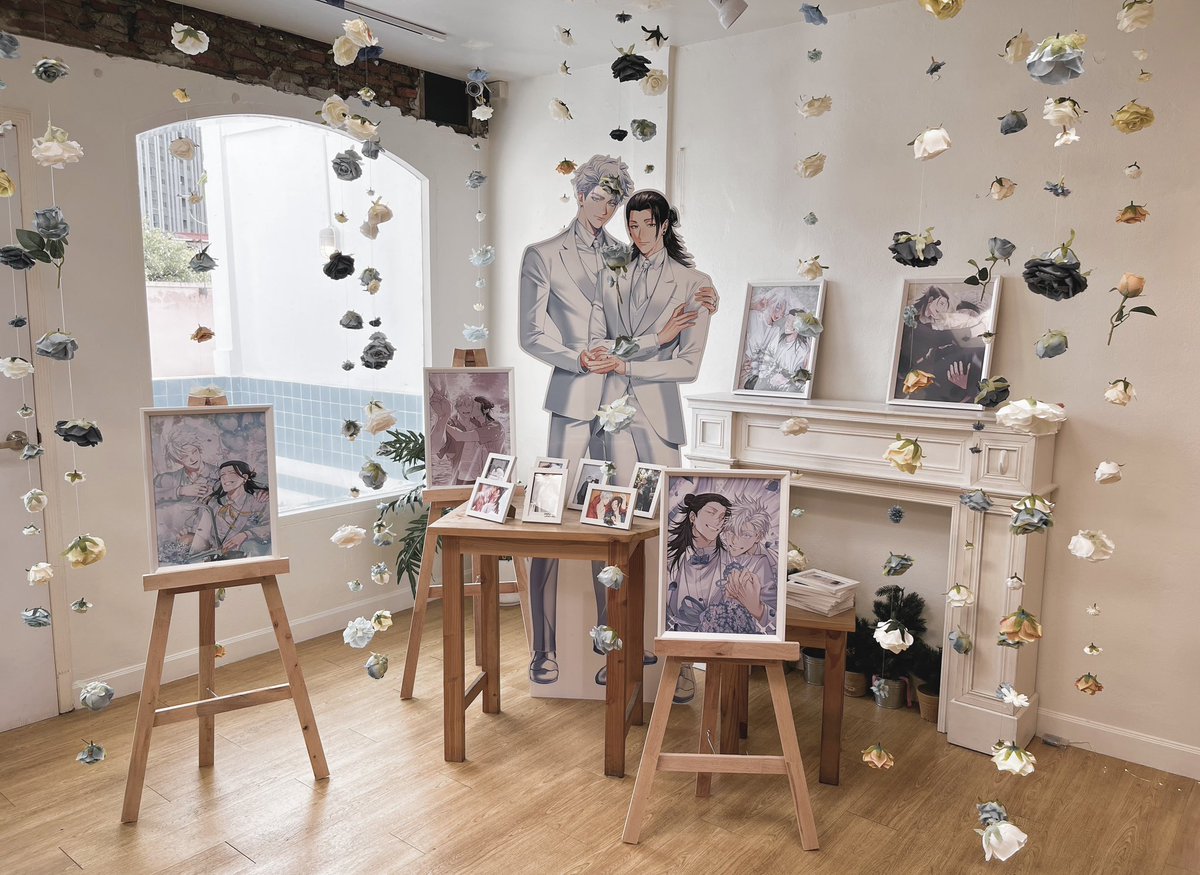 iichigojo's tweet photo. งานสวยมาก ๆ ๆ ๆ เต็มไปด้วยแฟนอาร์ตสุดอลังการ ทีมงานเก่งมาก ขอบคุณนะคะ😭🫶🏻
เค้กอร่อย โกะเกะชิปเปอร์ก็น่ารัก ดีใจที่ได้รู้จักทุกคนและขอบคุณที่รับ giveawayไปนะคะ😻 
ขอให้คุณซาโตรุกับคุณสุงุรุมีความสุขกับชีวิตแต่งงานด้วยค่ะ🤍🖤 #GogeWedding 💍 https://t.co/ku3M6Qt6th
