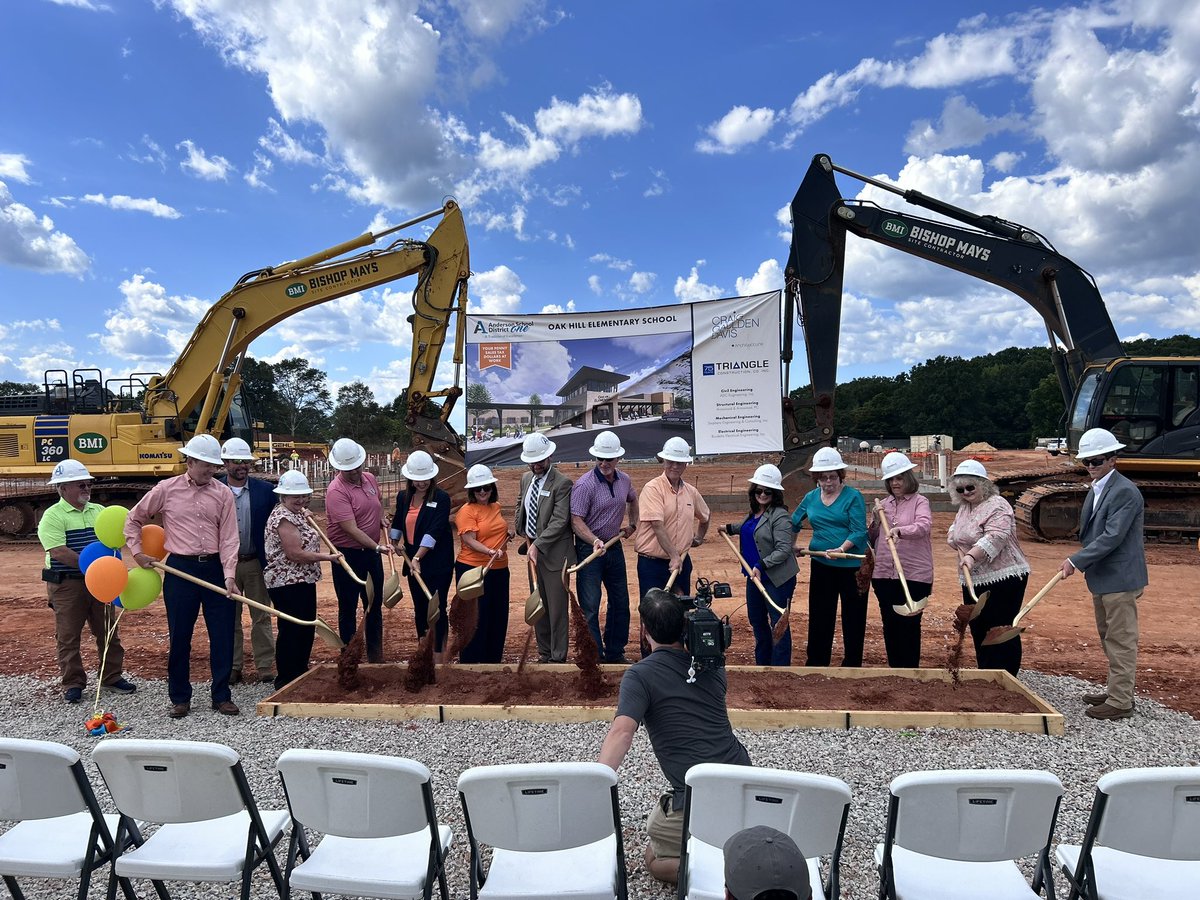 Groundbreaking for the new Oak Hill Elementary School in <a href="/ASD_1Excellence/">Anderson School District One</a>. #A1Excellence