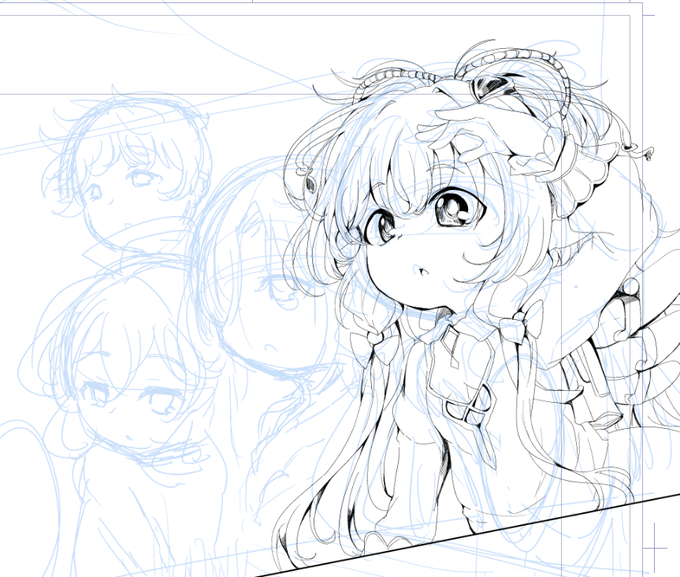 マキラちゃん描いたところでおねむ 