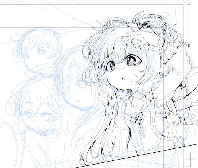 マキラちゃん描いたところでおねむ 