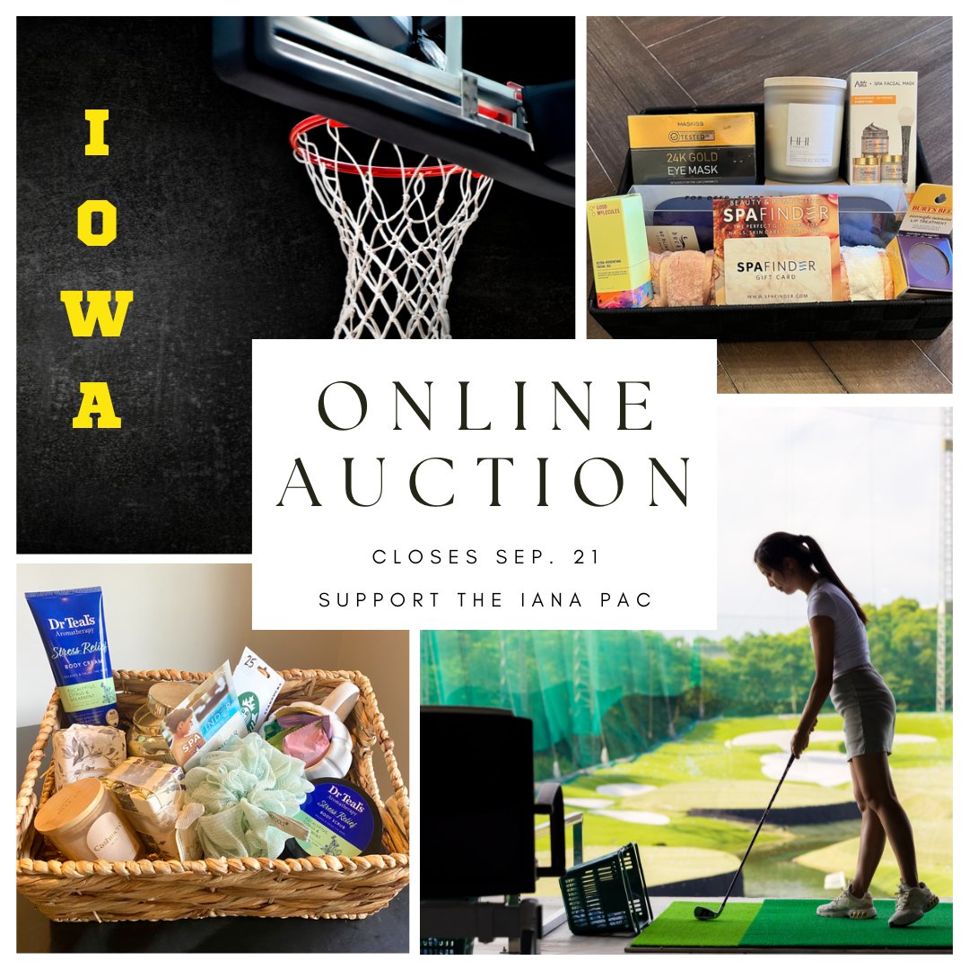 🌟 Last Chance Alert! 🚨

Our IANA PAC Silent Auction ends Sep. 21 at 9 PM! 🕘 Don’t miss your opportunity to bid on amazing items while supporting a great cause!
✨ Bid by visiting our auction link: go.rallyup.com/ianasilentauct…
Every bid helps our mission. Thanks for your support!