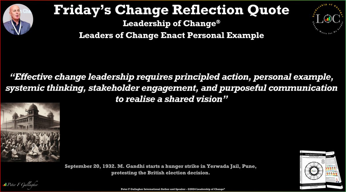 thinkers360's tweet photo. Friday’s Change Reflection Quote - Leadership of Change - Leaders of Change Enact Personal Example https://t.co/WQJgqPu02h via @peterfgallagher of @peterfgallagher on @Thinkers360 #Leadership #ChangeManagement #BusinessStrategy https://t.co/0kbx7M1oWJ