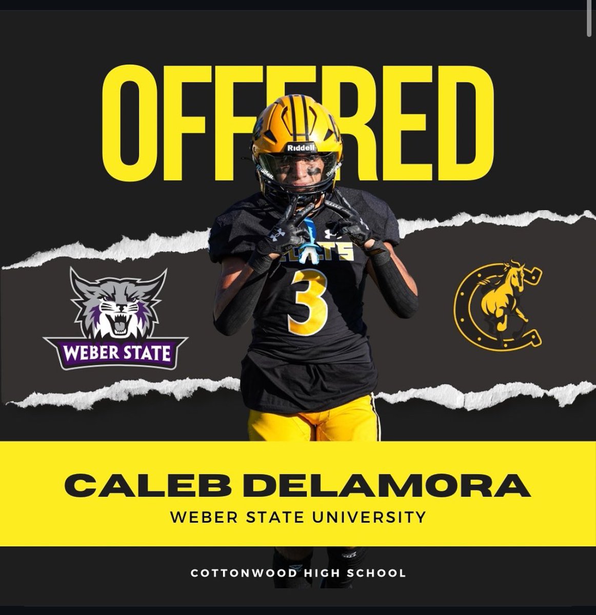 Caleb_Delamora's tweet photo. Im excited to announce that I have received my first Division 1 offer! Thank you @ Skyler Ridley for giving me this opportunity!
# God has a plan https://t.co/rvcMoVzZ1o