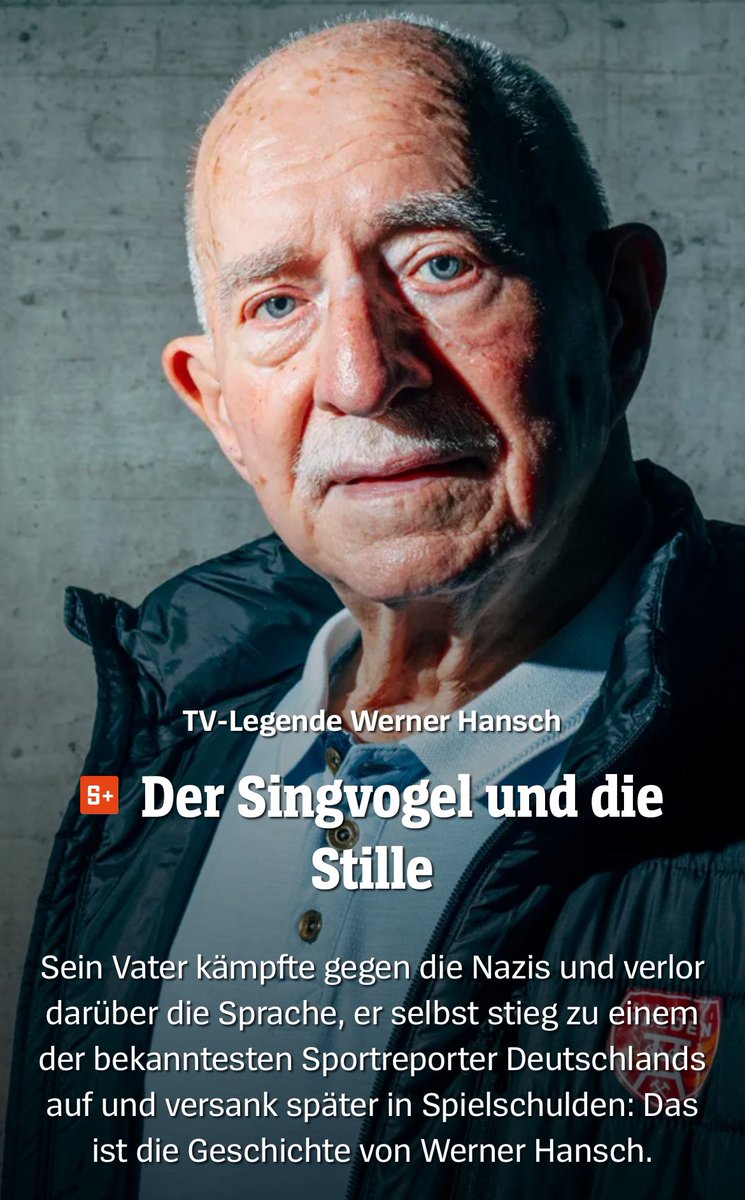 „Ich darf mich nicht selber übertreiben“ Im letzten halben Jahr habe ich mich immer wieder mit Werner Hansch getroffen und jedes Mal kam ein neues verrücktes Detail seines bewegten Lebens hinzu. Das Porträt ab heute im Spiegel oder hier: 
spiegel.de/sport/fussball…

Fotos <a href="/teryoshi/">Nikita Teryoshin</a>