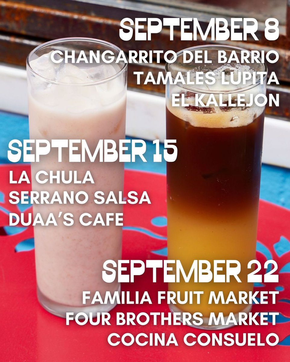 uptown_grand's tweet photo. It’s our last weekend of #HorchataRides with our friends from #ElBarrioBikes. From horchata to jamaica to tamarindo and more, we’ll sip our way across Harlem, all while our ride leaders share tips to keep you safe while city riding. No bike? No worry: https://t.co/6IikEaYM8Y https://t.co/w5llwcGGn9