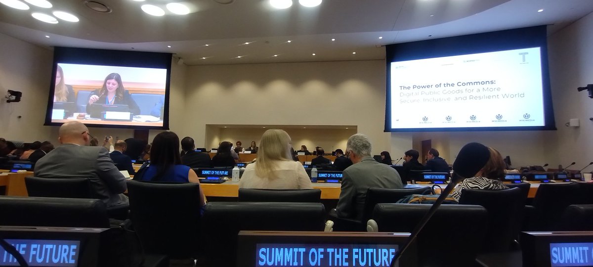 As part of the #ADigitalFutureForAll  Summit of the Future Action Day, we participated in "The Power of the Commons: Digital Public Goods for a More Secure, #Inclusive
and Resilient World" side event, organised by partners including <a href="/Wikimedia/">Wikimedia Foundation</a>,  <a href="/accessnow/">Access Now</a>.