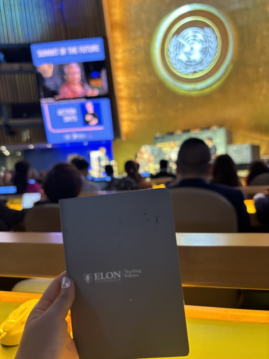 msyoon2022's tweet photo. Missing my #ElonEd community from the @UN HQ today at the #SummitOfTheFuture ! Took notes on a speech from @antonioguterres while reminiscing on my journey to get here with @ElonEdFellows https://t.co/JfenNOfjWx