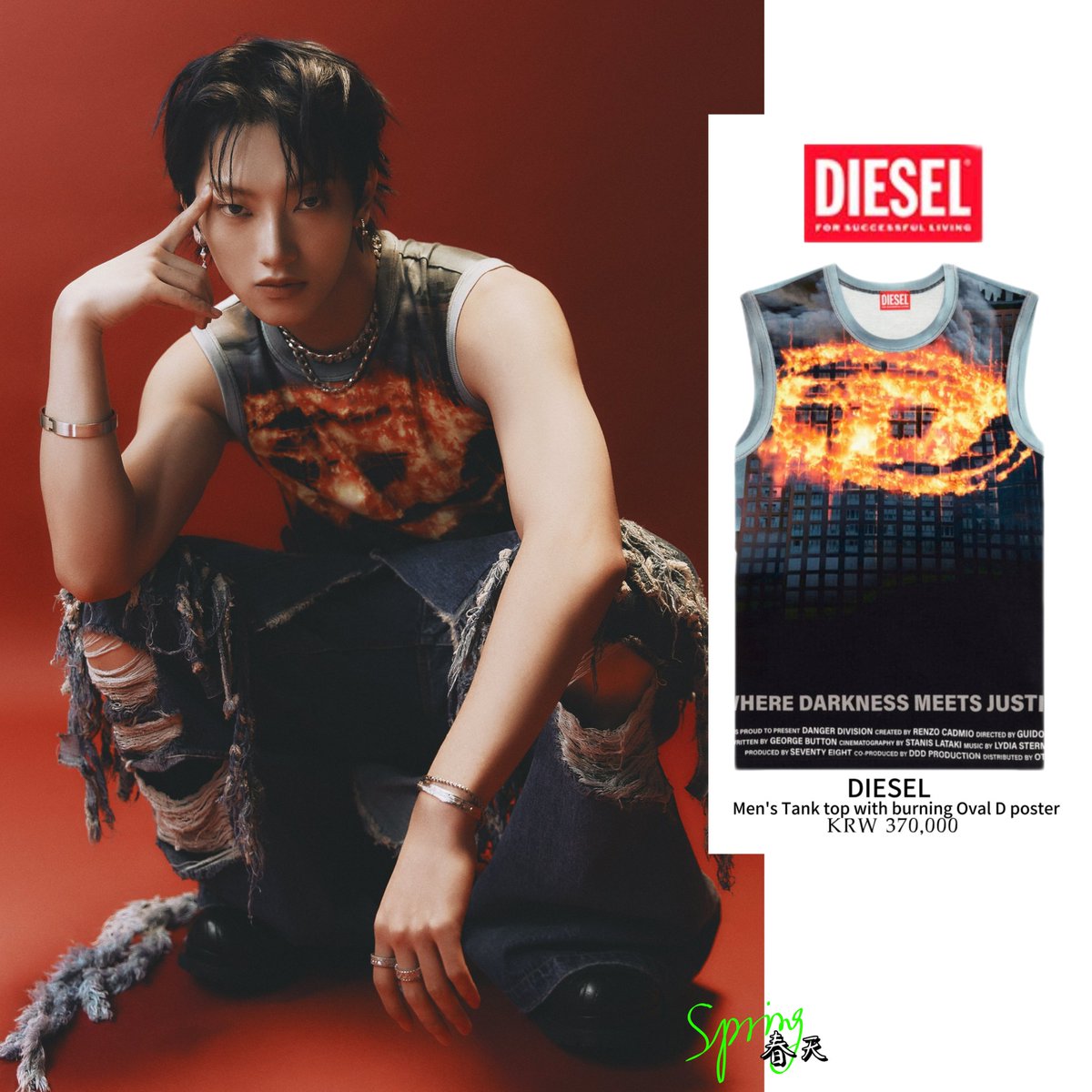 FashionVan28902's tweet photo. VANNER(배너) 3RD MINI ALBUM 
[BURN] Concept 1同款.The same style as YONGGWANG.
👕:#DIESEL
👖:#sundayoffclub
#VANNER #vannerfashion #泳光 #安泳俊同款 #영광 #배너  #YEONGGWANG
#안영준_네_존재_자체가_영광
#Glory_YEONGGWANG_Day https://t.co/ClhTxKjZLm