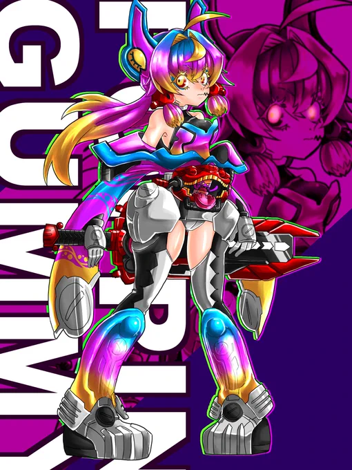 はじけるジューシーグミライダー少女ガヴ ポッピングミフォームを描きました#ライダー少女 #仮面ライダーガヴ 