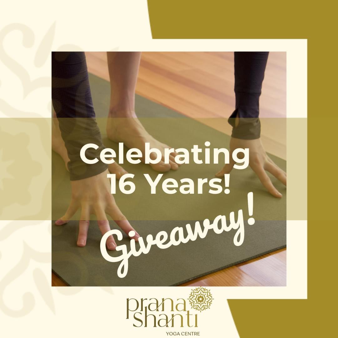 pranashanti's tweet photo. Celebrating 16 Years! 

16% OFF Class Packages (10-Class, 20-Class, &amp; Annual Unlimited!) CODE: Gratitude16 to shop online 

https://t.co/ixrNMgTt0o

Social Media Giveaway – Oct. 1-6

Sidewalk Sale – Oct. 5

#PranaShantiAnniversary #16YearsStrong https://t.co/m6eZBIG7TC