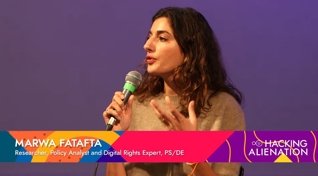 disruptberlin's tweet photo. "What  if these tools (ai) have been created for the very purpose of  colonisation, for the very purpose of mass slaughter and mass  destruction, as we see today in occupied Palestine."
@marwasf 

live now: https://t.co/Ofdt554ikW 

#HackingAlienation #DNL33 #ai https://t.co/eeJPIGnn92