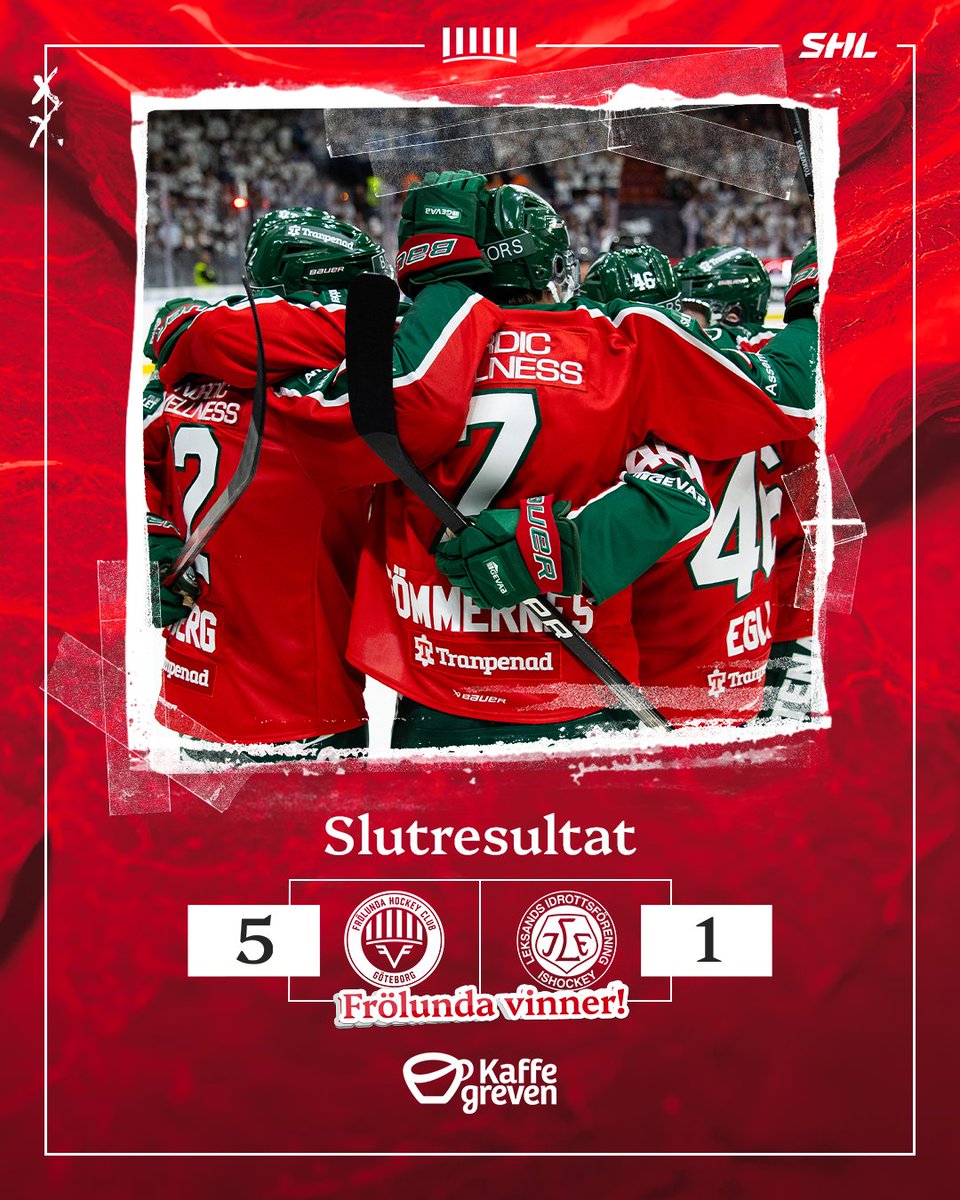 frolunda_hc's tweet photo. VINST! Det blir seger med 5-1 hemma mot Leksands IF! https://t.co/YhtCAPK9dL