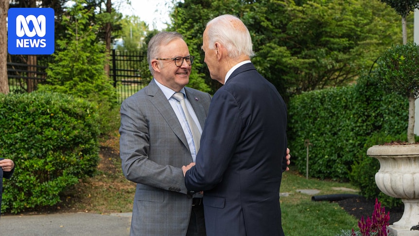 MelissaBatesNow's tweet photo. Albanese visits Biden's home ahead of Quad talks on 'aggressive' actions from China https://t.co/1CDLvW7gLI https://t.co/2CuYRfCOeV