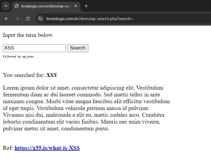 BRuteLogic's tweet image. To demonstrate how to #XSS in a possible scenario with whitelist filters like wp_kses (bypassing also most WAFs), I&apos;ve created a little challenge for you:

brutelogic.com.br/dom/wp-search.…

A blog post with interesting new payloads for those situations is coming.

Good luck! 
#hack2learn