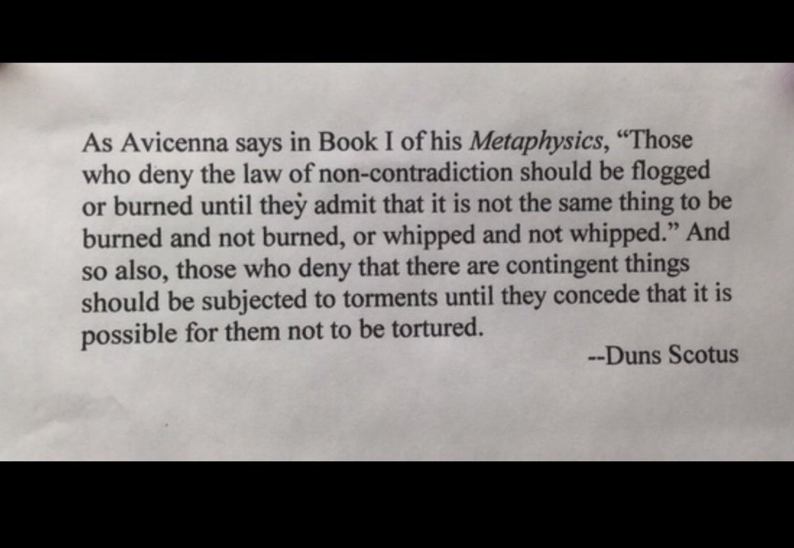 RobertTalisse's tweet photo. Periodc reminder: Avicenna and Duns Scotus aren't playing https://t.co/c0CcmzKhn0