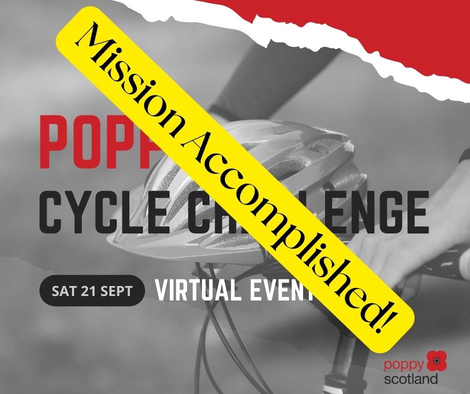 BeattieBriony's tweet image. Updates to follow 

#PoppyScotland #PoppyCycleChallenge #VirtualChallenge