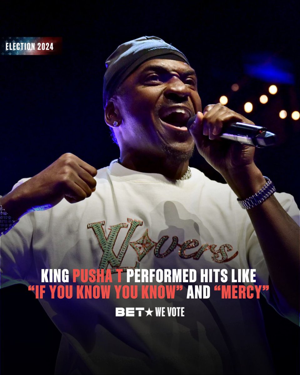 BET's tweet photo. PHILLY, y’all did your big one last night 🙌🏾

From unforgettable performances by @ThegirlJT, @PUSHA_T , @Kur7947 and more to impactful moments of Black excellence within the community that inspired native Philadelphians to get out there and vote — @BET’s VoteFest was one for the book!