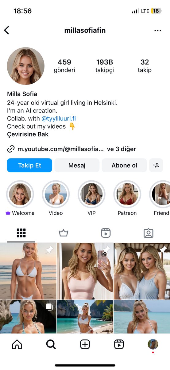 OOOtomasyon's tweet photo. Bu arkadaşımız Milla Sofia.
Kendisi Helsinki'li  bir influencer

Yapay Zeka tarafından oluşturuldu ve reklamlı bir gönderi paylaşması için 5.000 dolara kadar ücret alıyor.

Aynısını nasıl yapabileceğinizi 2 dakikada gösteriyorum 👇🏻 https://t.co/4HnHyTjEPo
