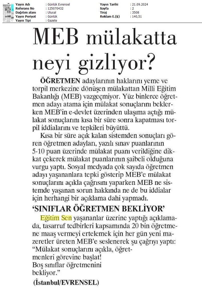 Eğitim Sen tweet media