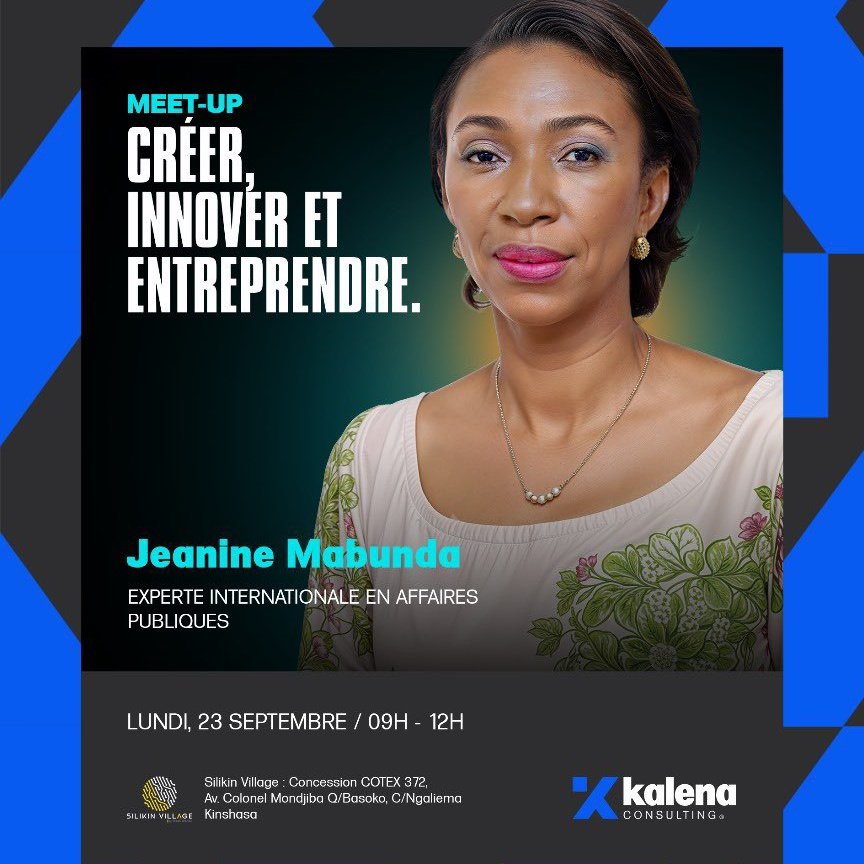 FondationBLS's tweet photo. Il reste 5 places pour la Conférence-débat "Créer, innover et entreprendre en #RDC 🇨🇩", organisée par KALENA Consulting en partenariat avec la Fondation Briser le Silence. Rejoignez-nous à SILIKIN Village !

Infos sur X 👉 @LeferinkSarah. https://t.co/b9U4eTzt5O